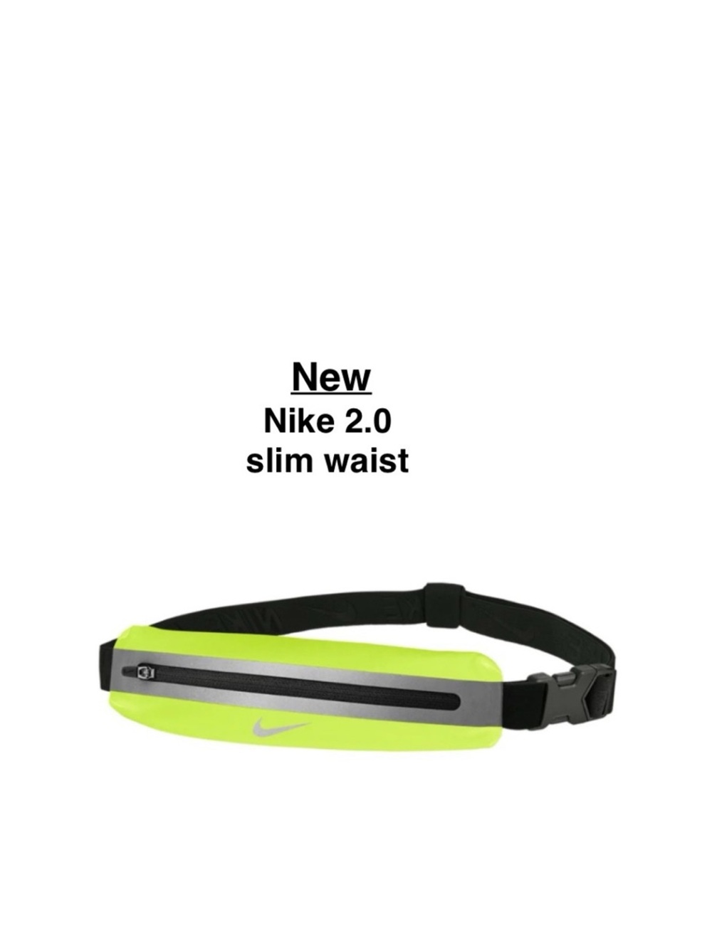 New Nike slim waist pack 2.0 Neon Yellow Running Belt unisex⭐️⭐️⭐️